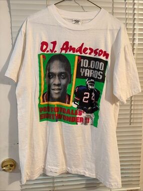Vintage 1990 OJ Anderson 10’000 Yards Footballs Eighth Wonder Men’s Size L